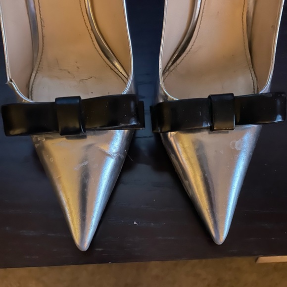 Prada Shoes - AUTHENTIC - PRADA METALLIC PATENT BOW PUMP